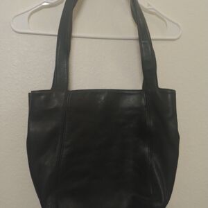 VINTAGE Black Leather Coach Hobo Bag
